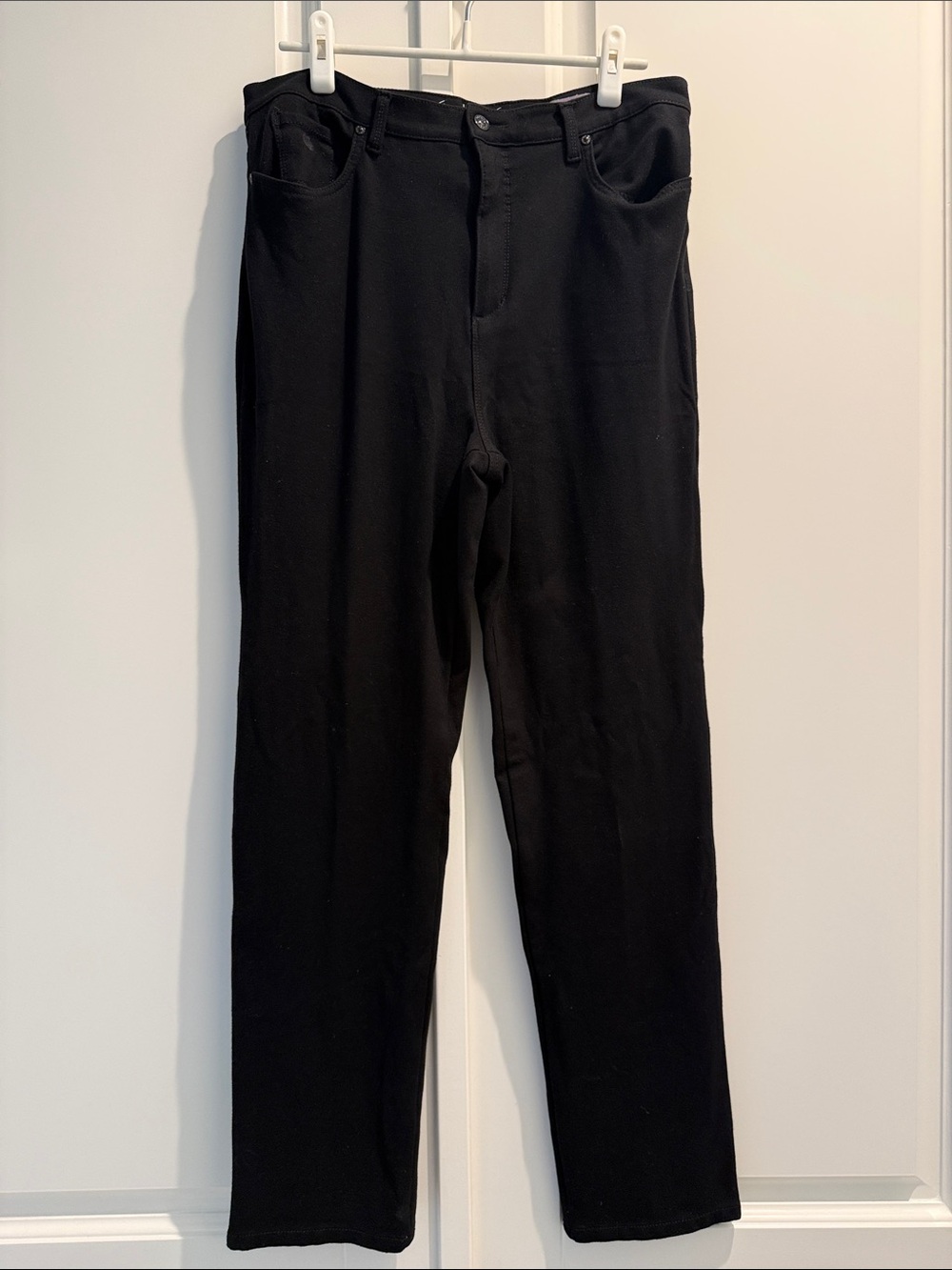 Gloria Vanderbilt Black Boot Cut Pants with Back Pocket Sequin Detail